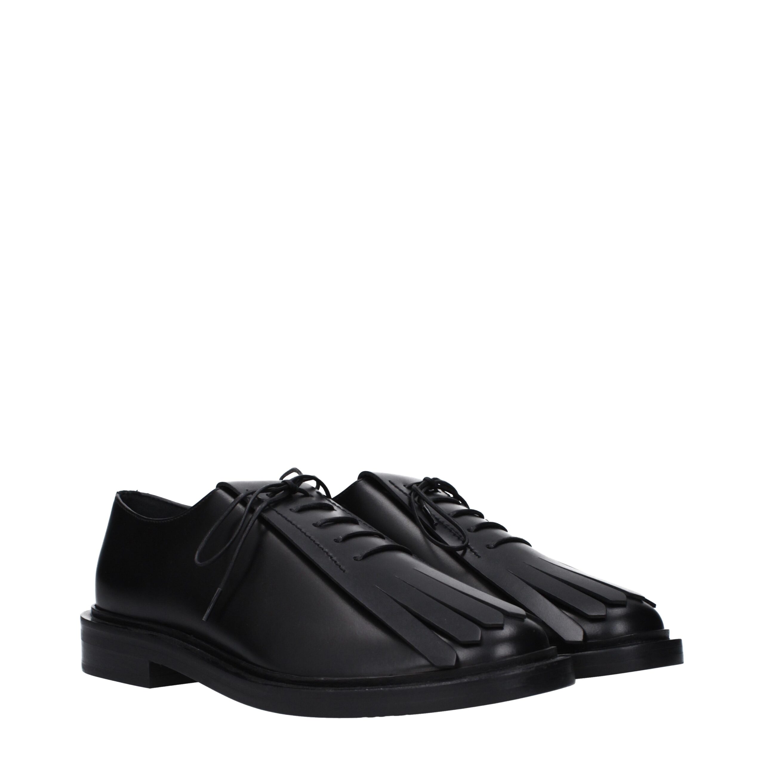Max Mara Schwarze Leder Oxfords und Derbies – Bild 2
