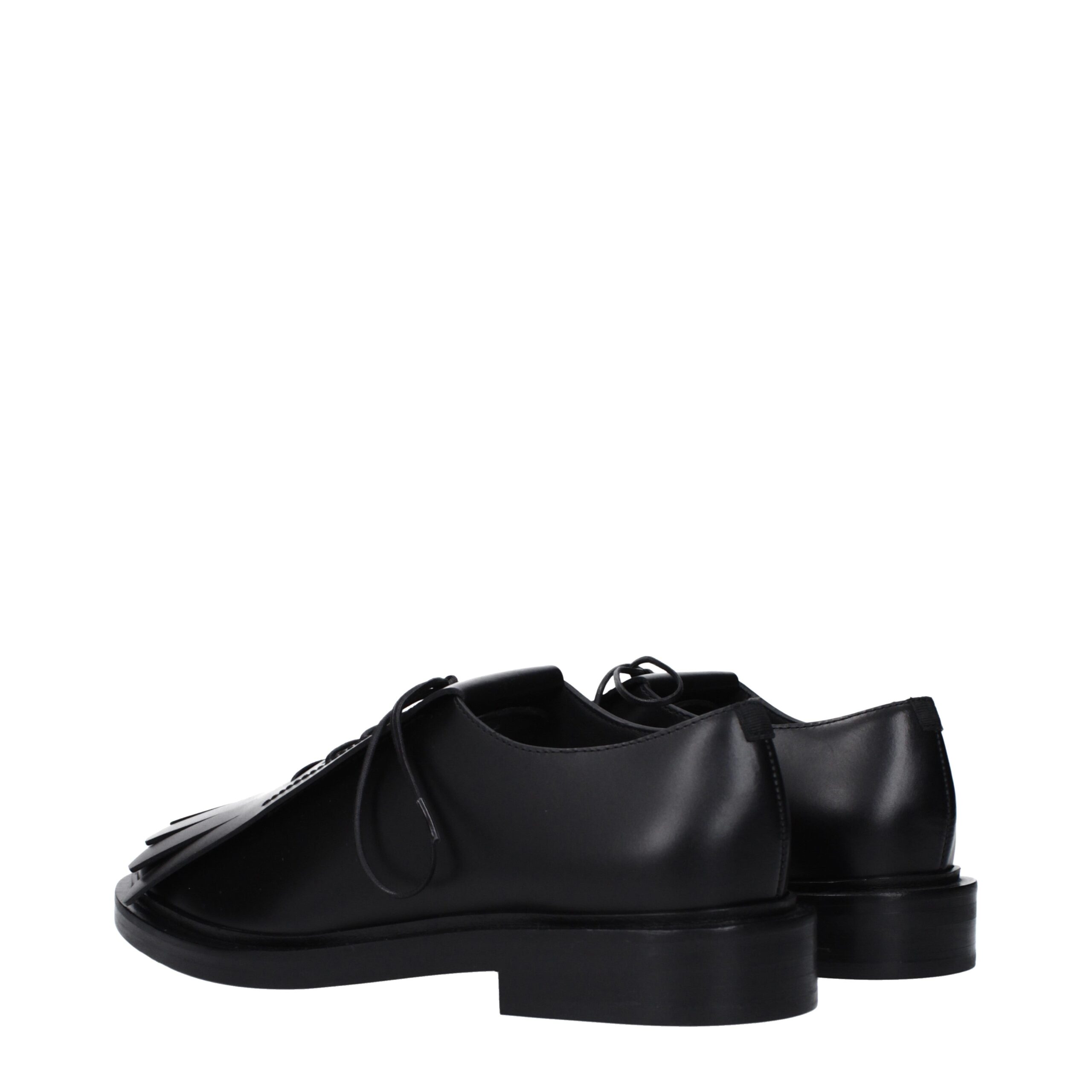 Max Mara Schwarze Leder Oxfords und Derbies – Bild 4
