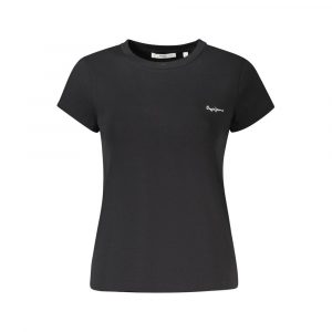Pepe Jeans Schwarzes Baumwoll-T-Shirt für Frauen
