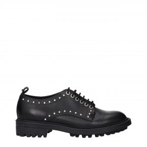 Max Mara Schwarze Leder Oxfords und Derbies