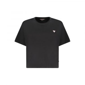 Guess Jeans Schwarzes Baumwoll-Top fĂŒr Frauen