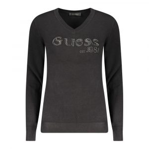 Guess Jeans Schwarzer Viskose Pullover für Frauen