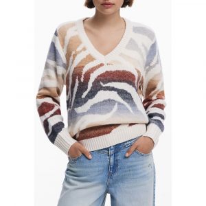 Desigual Weißer Pullover aus Polyamid für Frauen