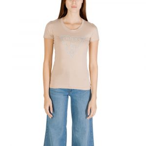 Guess T-Shirt aus beiger Baumwolle