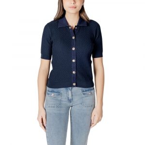 Morgan De Toi Blaues Polyester-Kurzarmshirt
