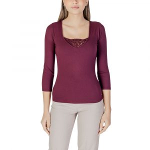 Morgan De Toi Lila Viskose-Langarmshirt