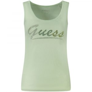 Guess Jeans GrĂŒnes Baumwoll-Tank-Top