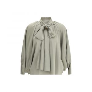 Max Mara Grüne Seidenbluse