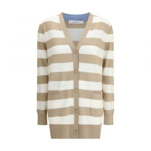 Max Mara Wollstrickjacke aus Fleece in Multicolor
