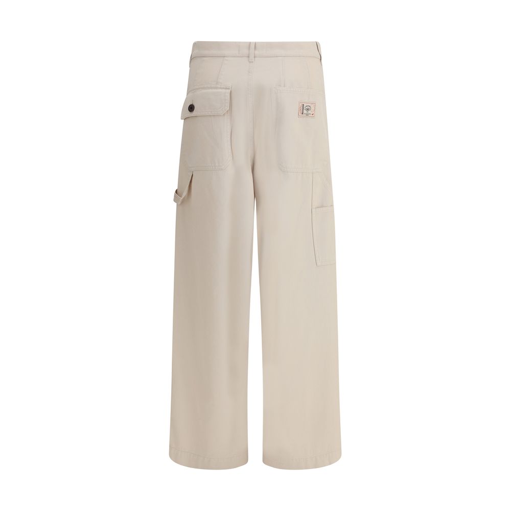 Max Mara Baumwoll-Cargohose in Creme – Bild 2