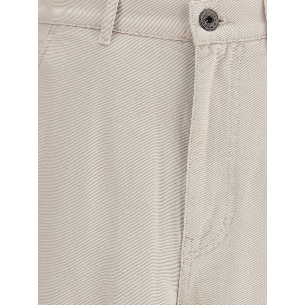 Max Mara Baumwoll-Cargohose in Creme – Bild 3