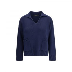 Max Mara Baumwoll-Sweatshirt in Blau