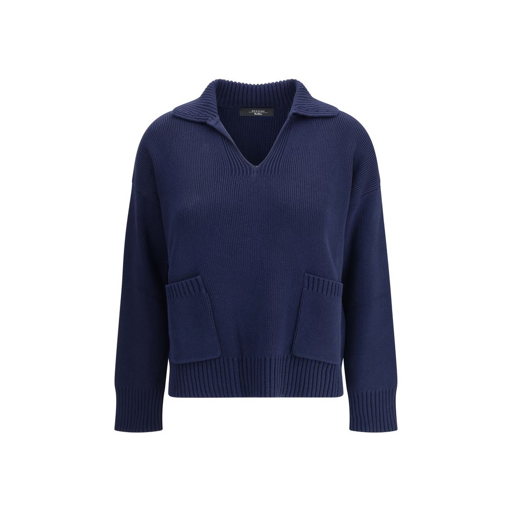 Max Mara Baumwoll-Sweatshirt in Blau
