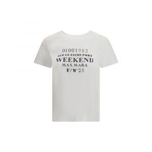 Max Mara Weißes Baumwoll-T-Shirt