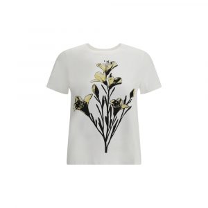 Max Mara Weißes Baumwoll-T-Shirt