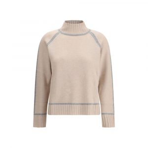 Max Mara Beiger Rollkragenpullover aus Wolle