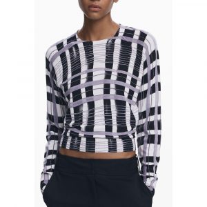 Desigual Weißer Viskose-Pullover für Damen