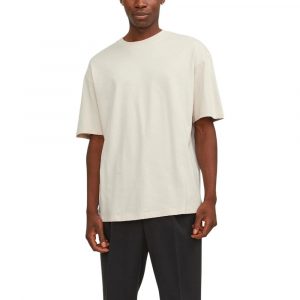 Jack Jones Beigefarbenes Baumwoll-T-Shirt