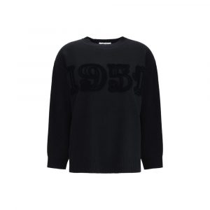 Max Mara Schwarzer Woll-Sweatshirt