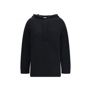 Max Mara Schwarzer Woll-Hoodie