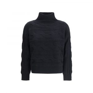 Max Mara Schwarzer Woll-Sweatshirt