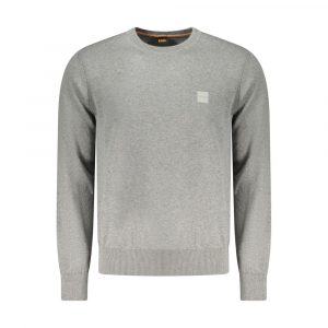 Hugo Boss Eleganter Baumwoll-Pullover in Grau
