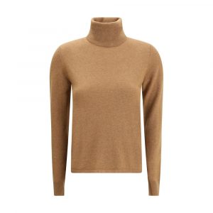 Max Mara Brauner Wollrollkragenpullover