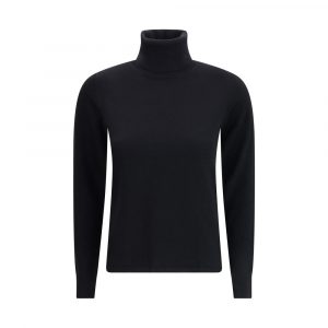 Max Mara Schwarzer Woll-Rollkragenpullover