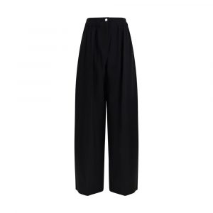 Max Mara Schwarze Wollhose mit Fleecefutter