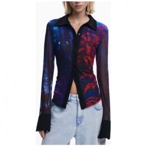 Desigual Schwarzes Polyester T-Shirt für Frauen