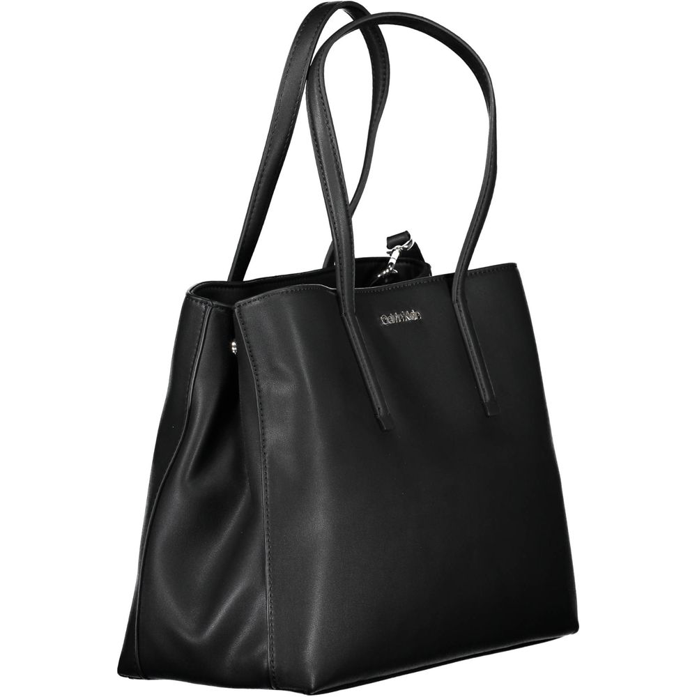 Calvin Klein Schwarz Polyester Frauen Handtasche – Bild 2