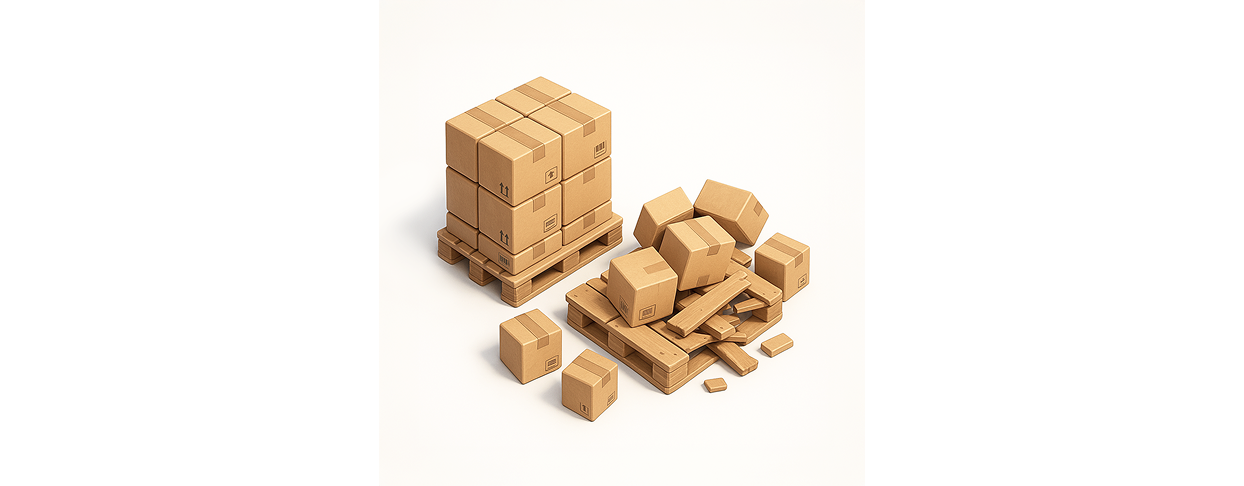 Restacking pallets / fixing loads