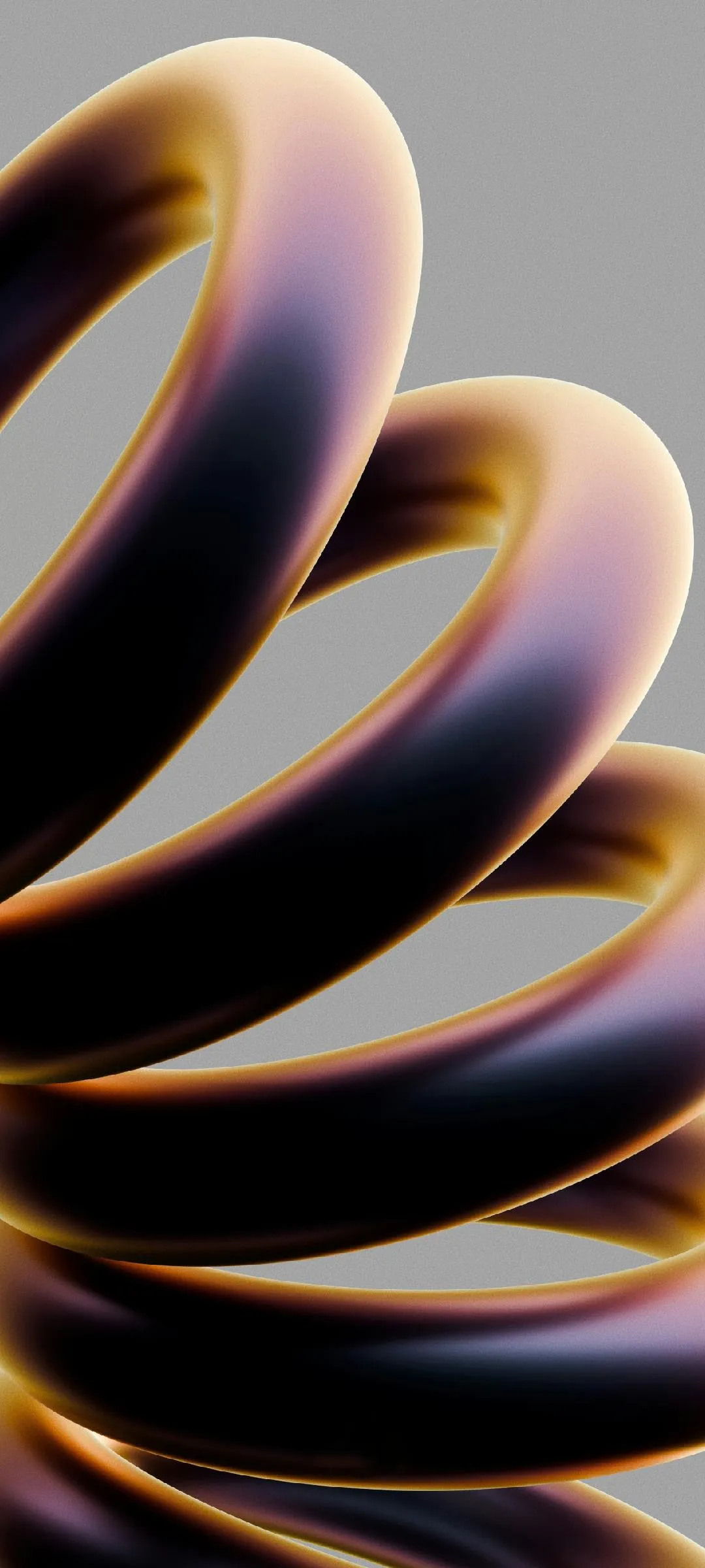 Abstract Gold and Black Twisting Ring Pattern Wallpaper