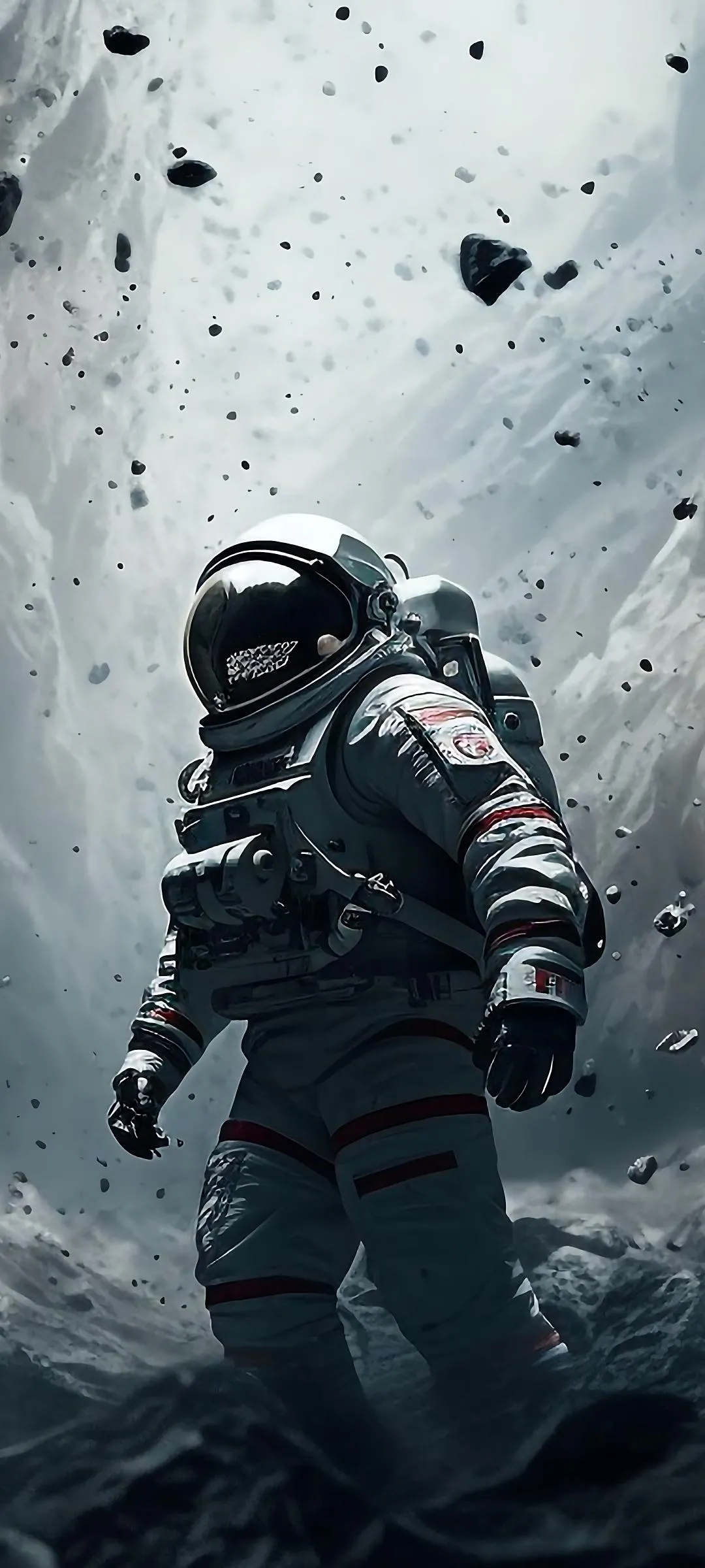 Astronaut Exploring Unknown Planet Digital Art Wallpaper
