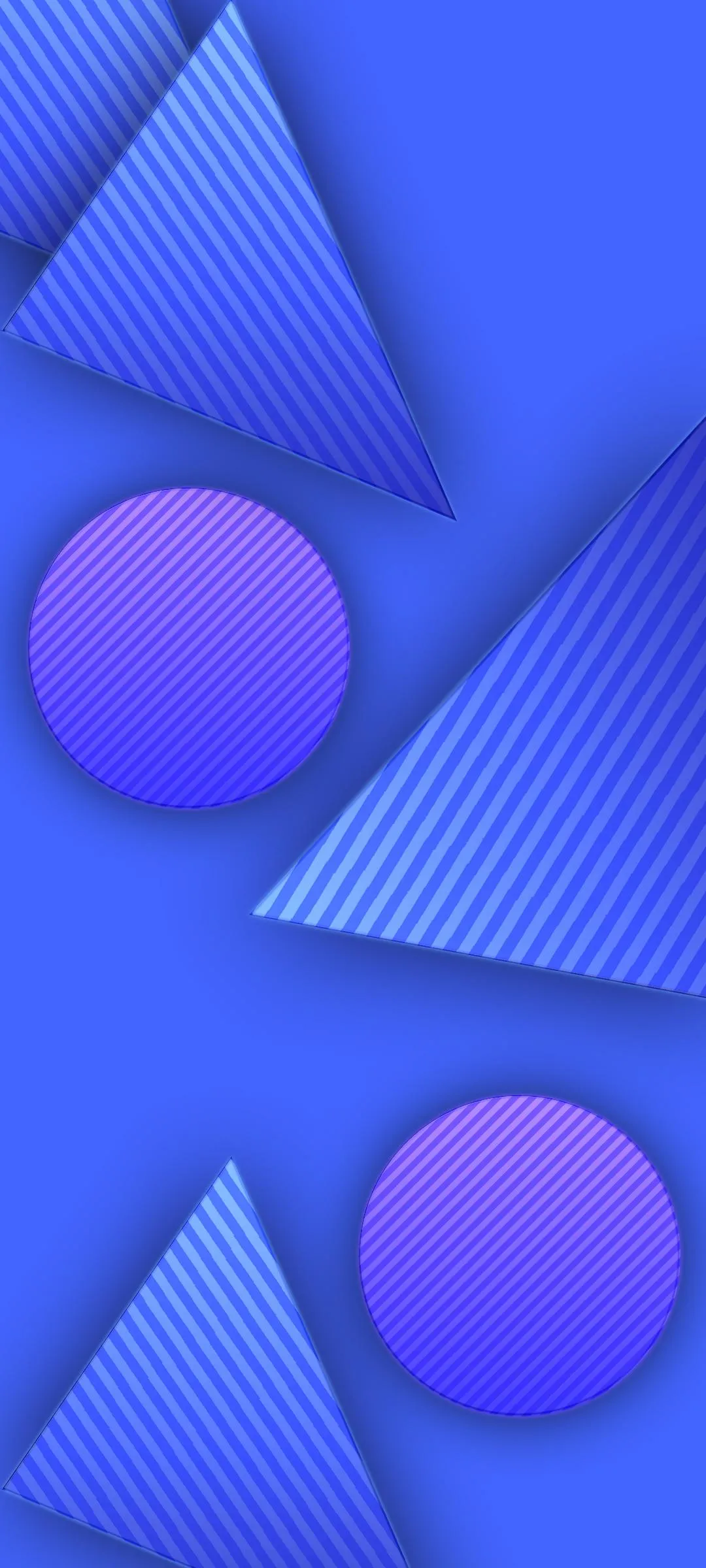 Blue 3D Geometric Shapes with Modern Gradient Wallpaper