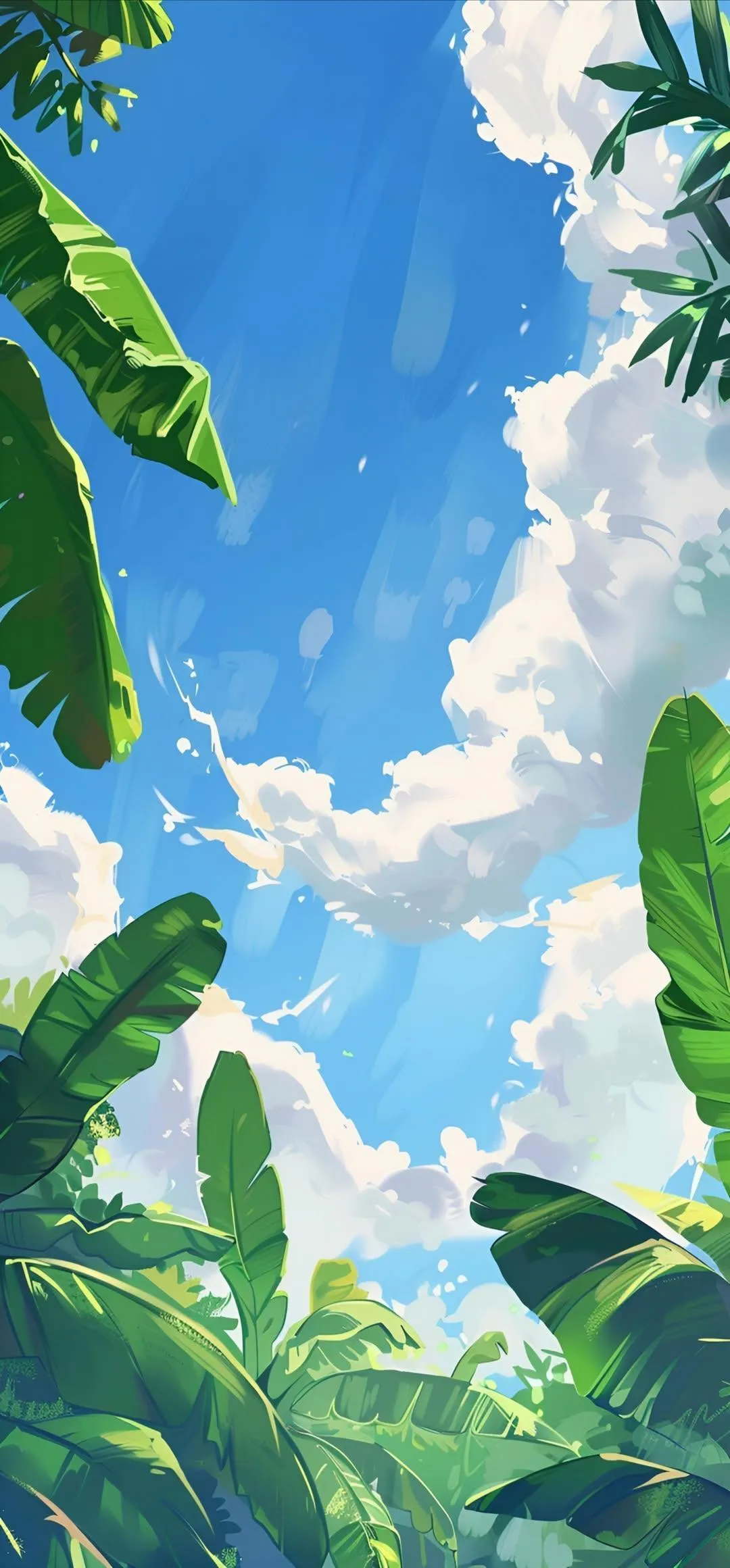 Bright Sky and Green Leaves Nature Mobile Image HD