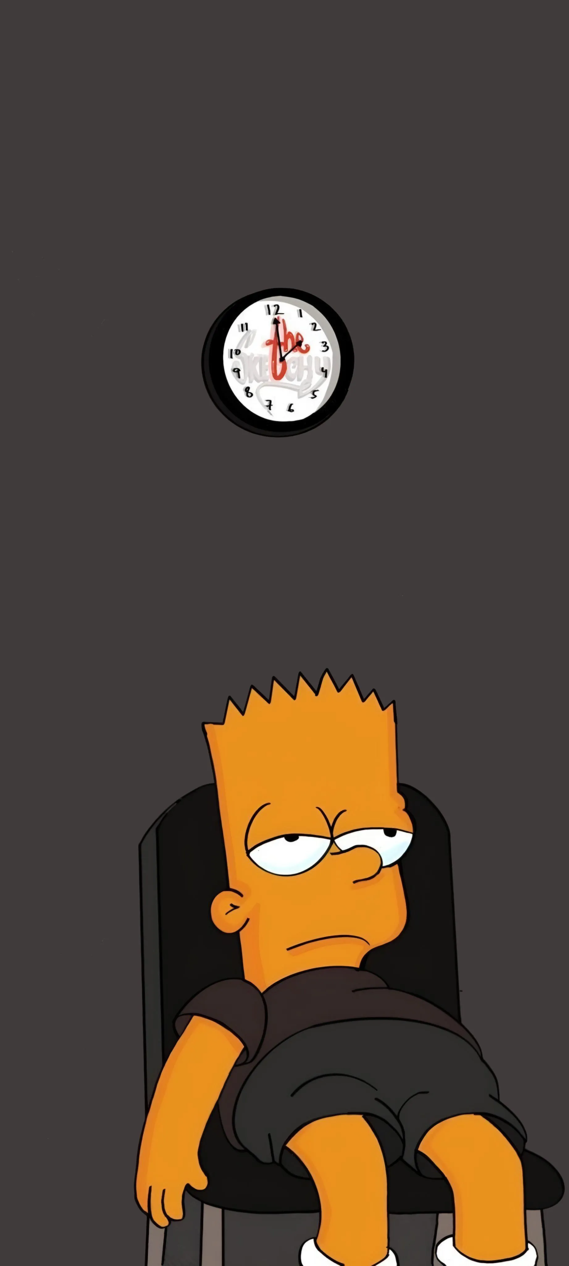 Cartoon Character Sitting on Chair Funny Art Wallpaper