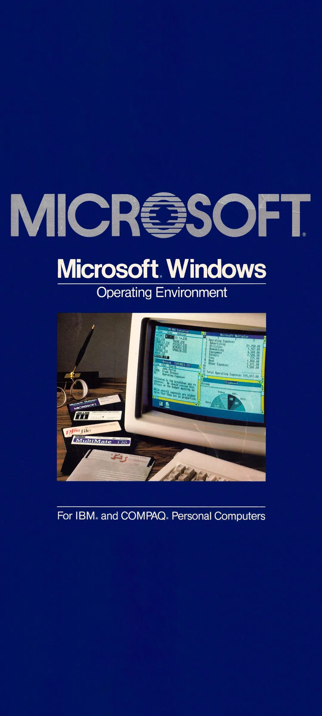 Classic Microsoft Windows Design with Blue Aesthetic