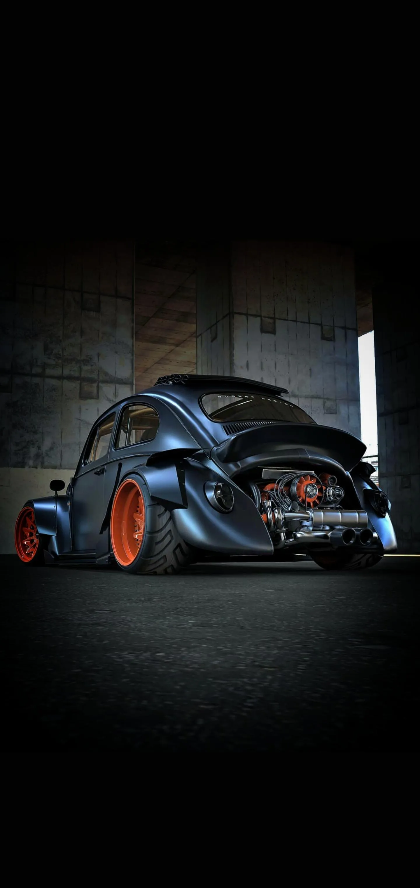 Classic Vintage Car in Dark Garage Photography Free 4K