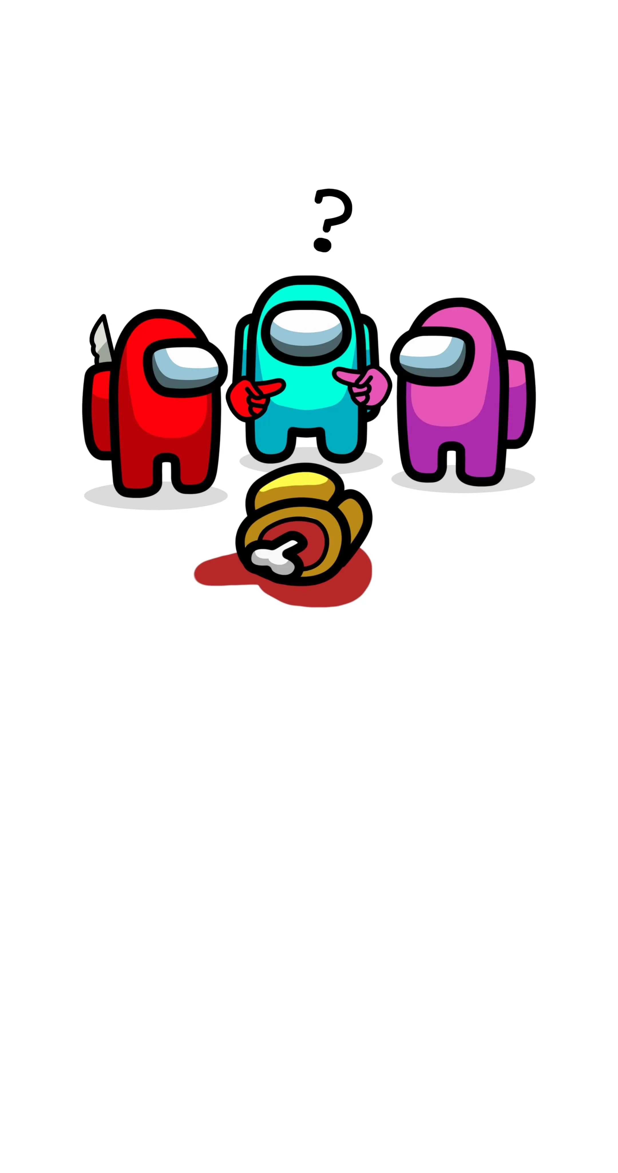 Cute Cartoon Character Set on Clean White Design Wallpaper