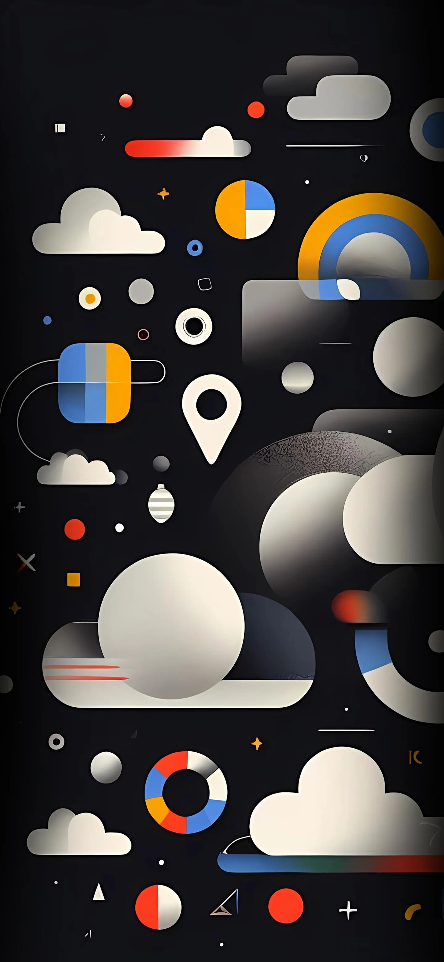 Cute Planet Pattern Cartoon Universe Free Wallpaper