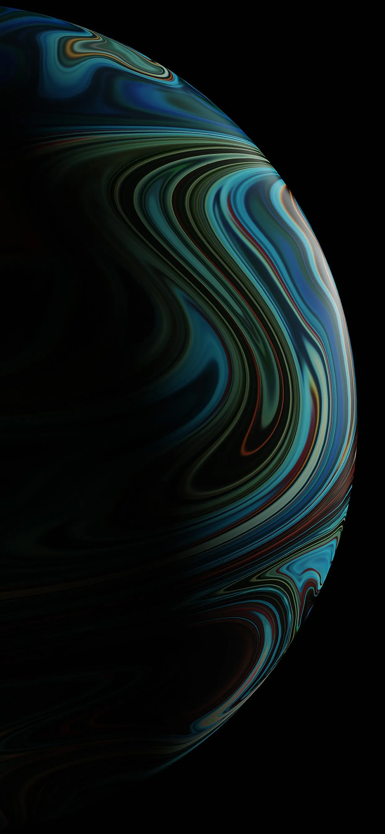 Distant Planet in Space Blue Sci Fi Mobile Art Wallpaper