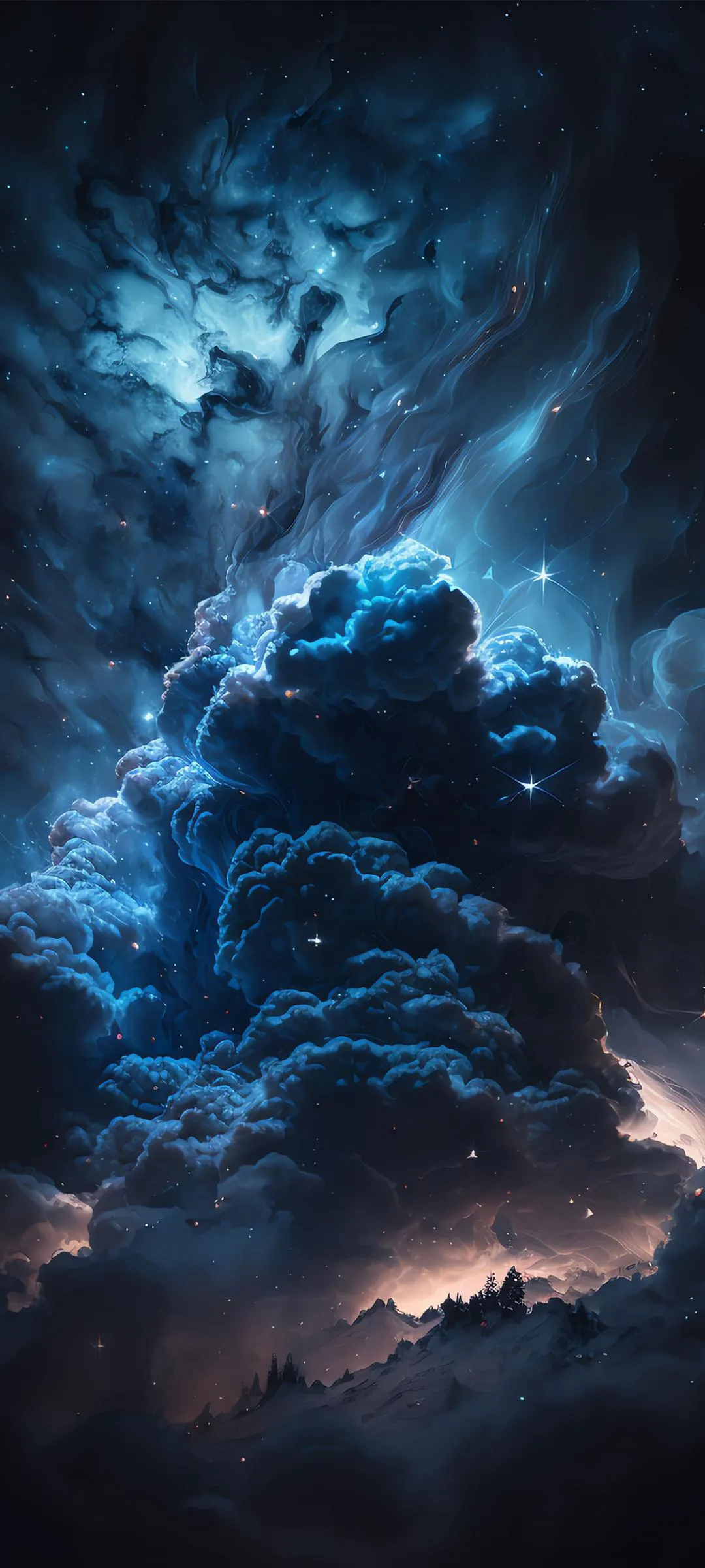 Dramatic Storm Cloud Sky Digital Art Free Wallpaper