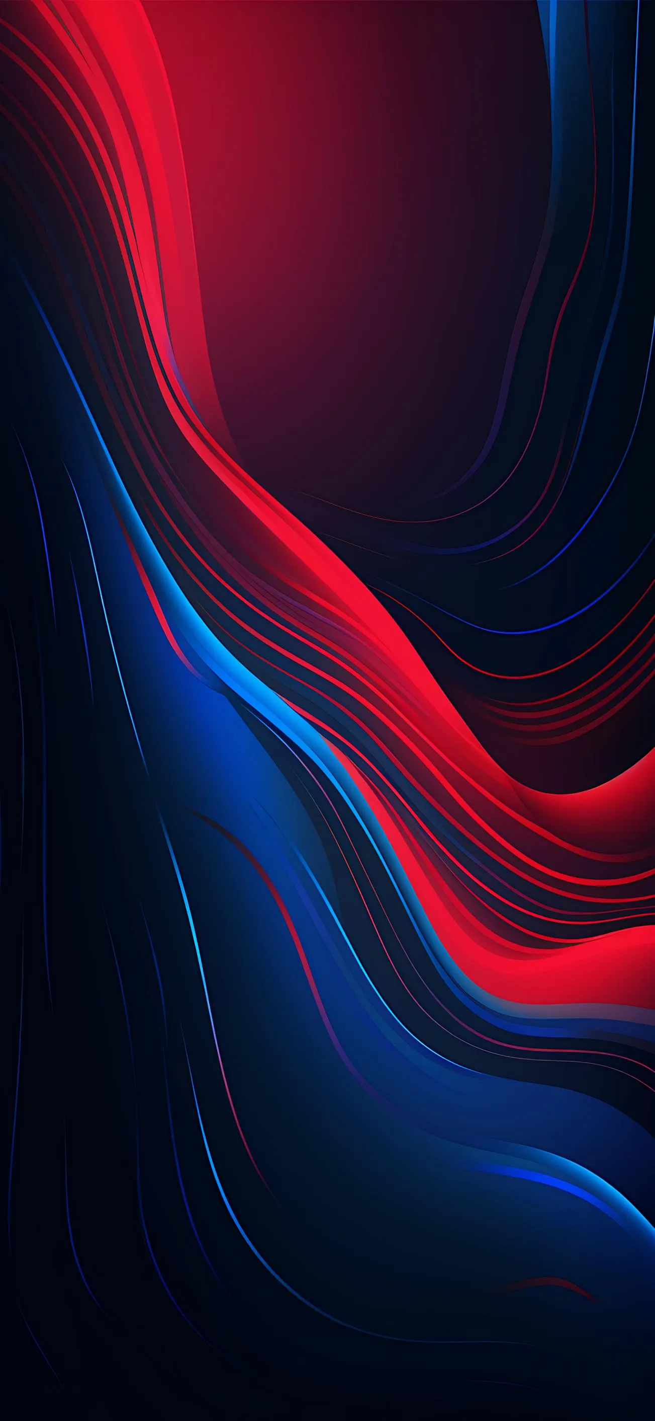Elegant Blue and Red Abstract Gradient Artwork Wallpaper