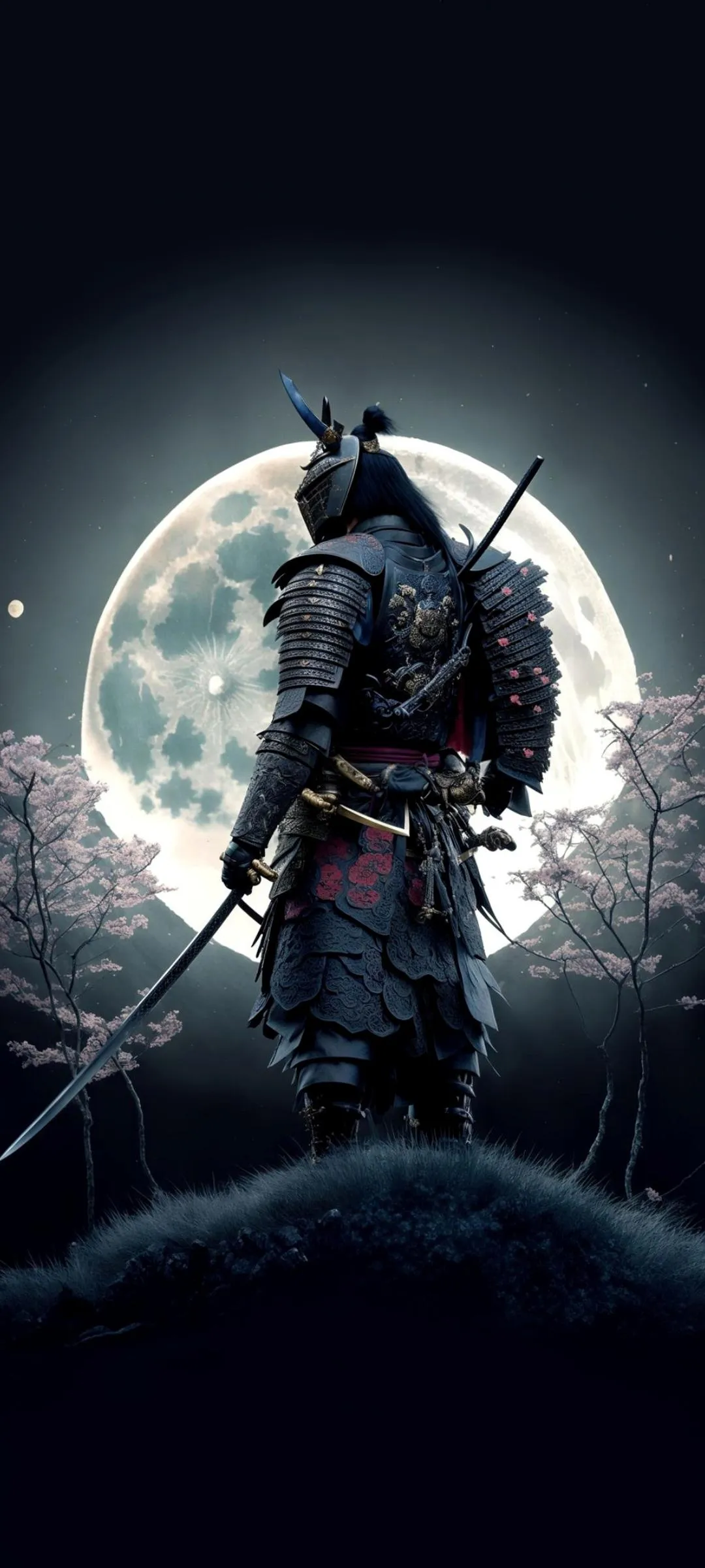 Full Moon Night Soldier Silhouette Photography Wallpaper