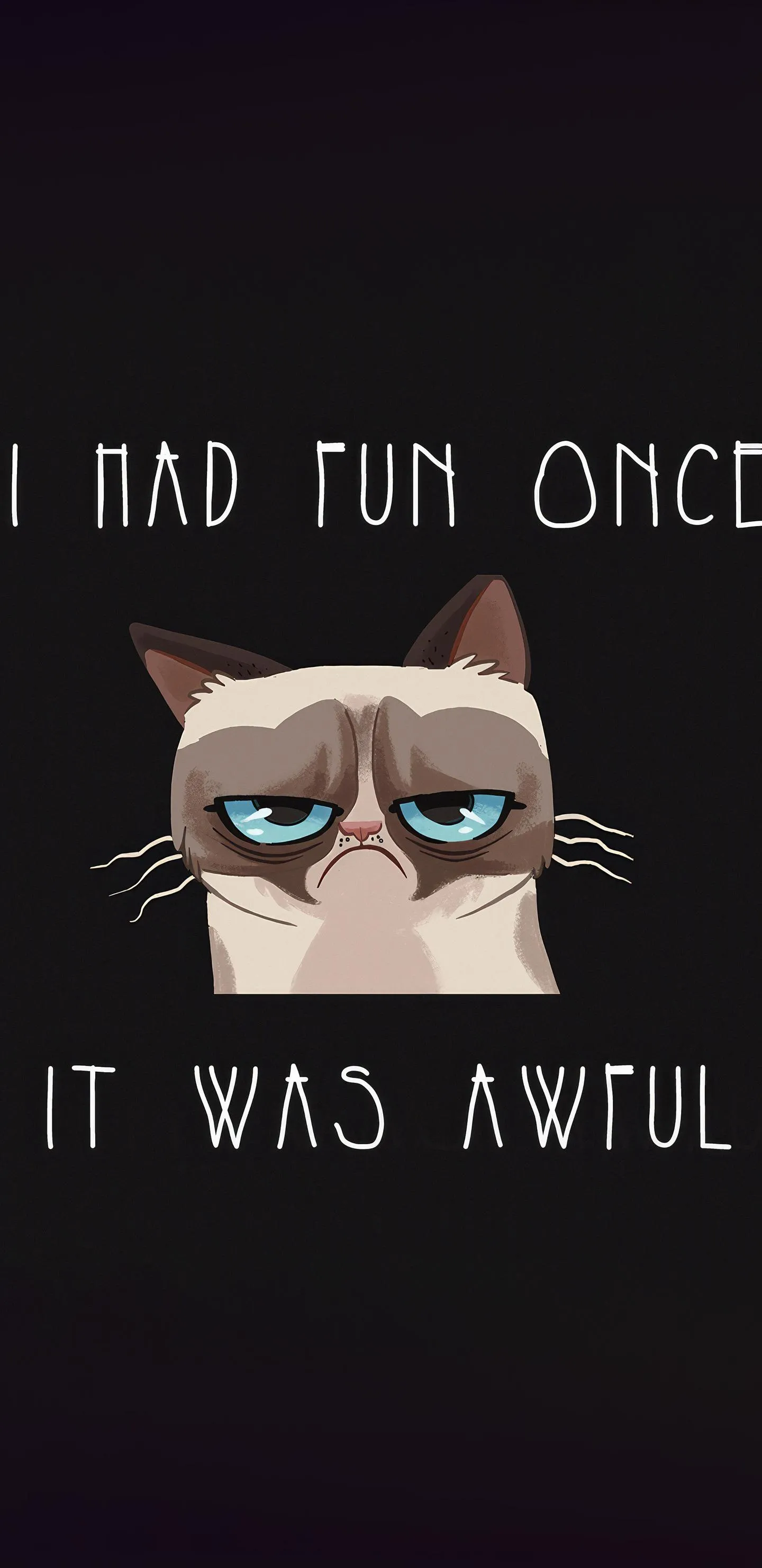 Funny Cartoon Character Quote Art Mobile Wallpaper