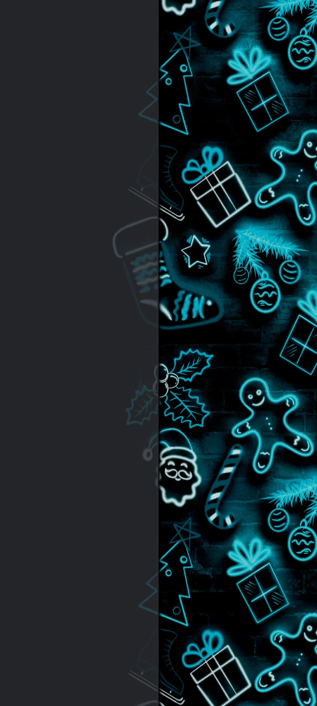 Futuristic Blue Christmas Object Digital Cyberpunk Artwork