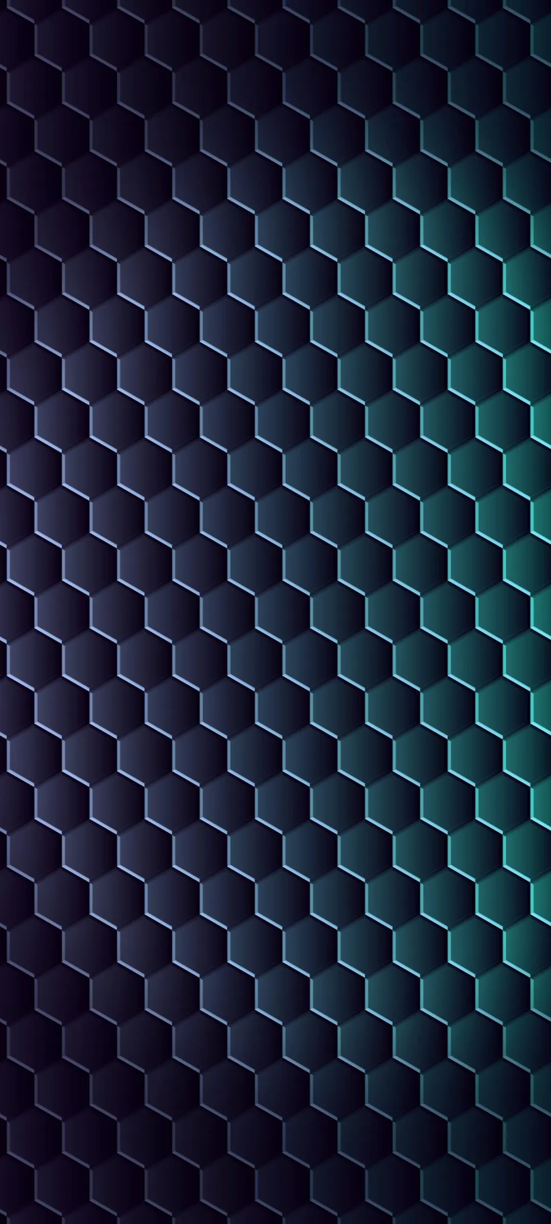 Futuristic Hexagon Grid Dark Tech Pattern Design Wallpaper
