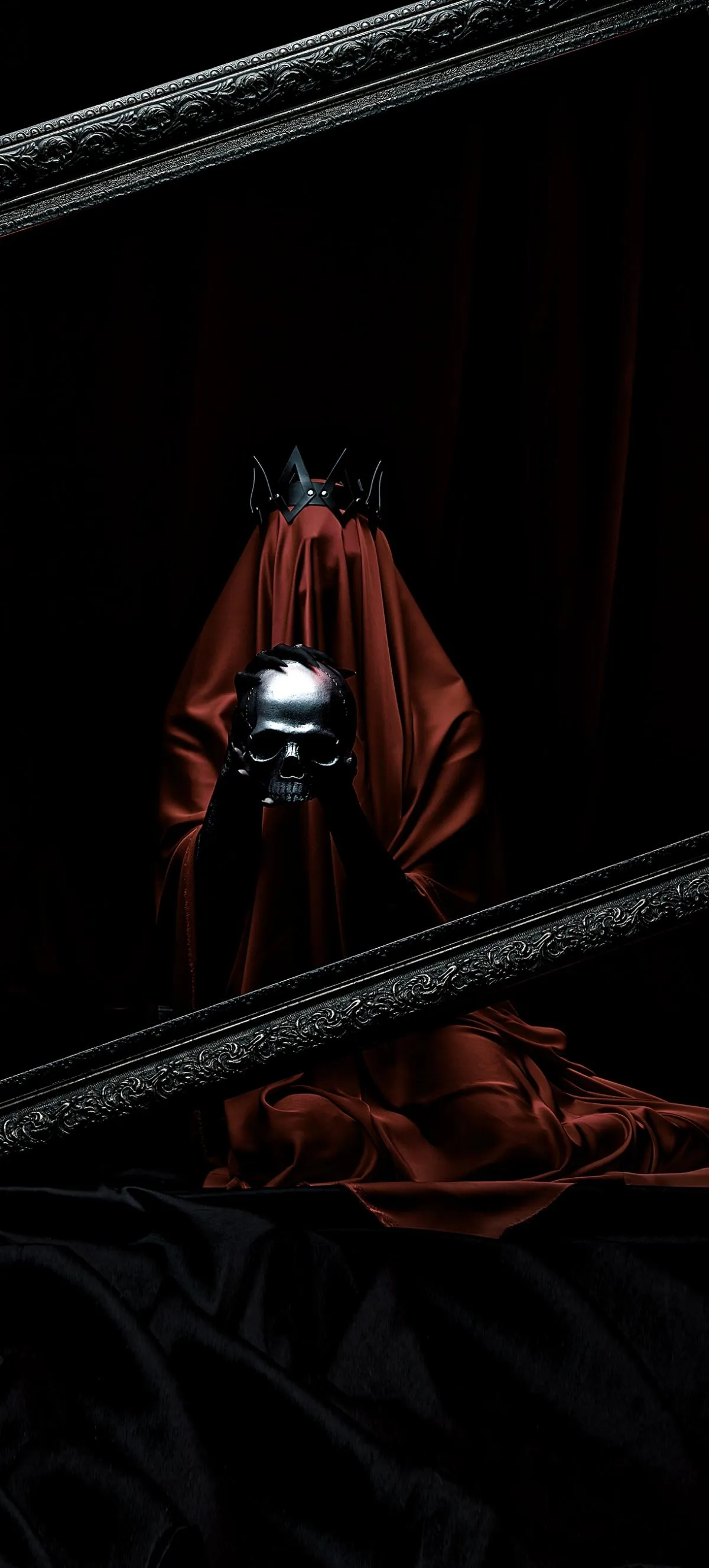 Futuristic Warrior in Dark Cyberpunk Environment Wallpaper