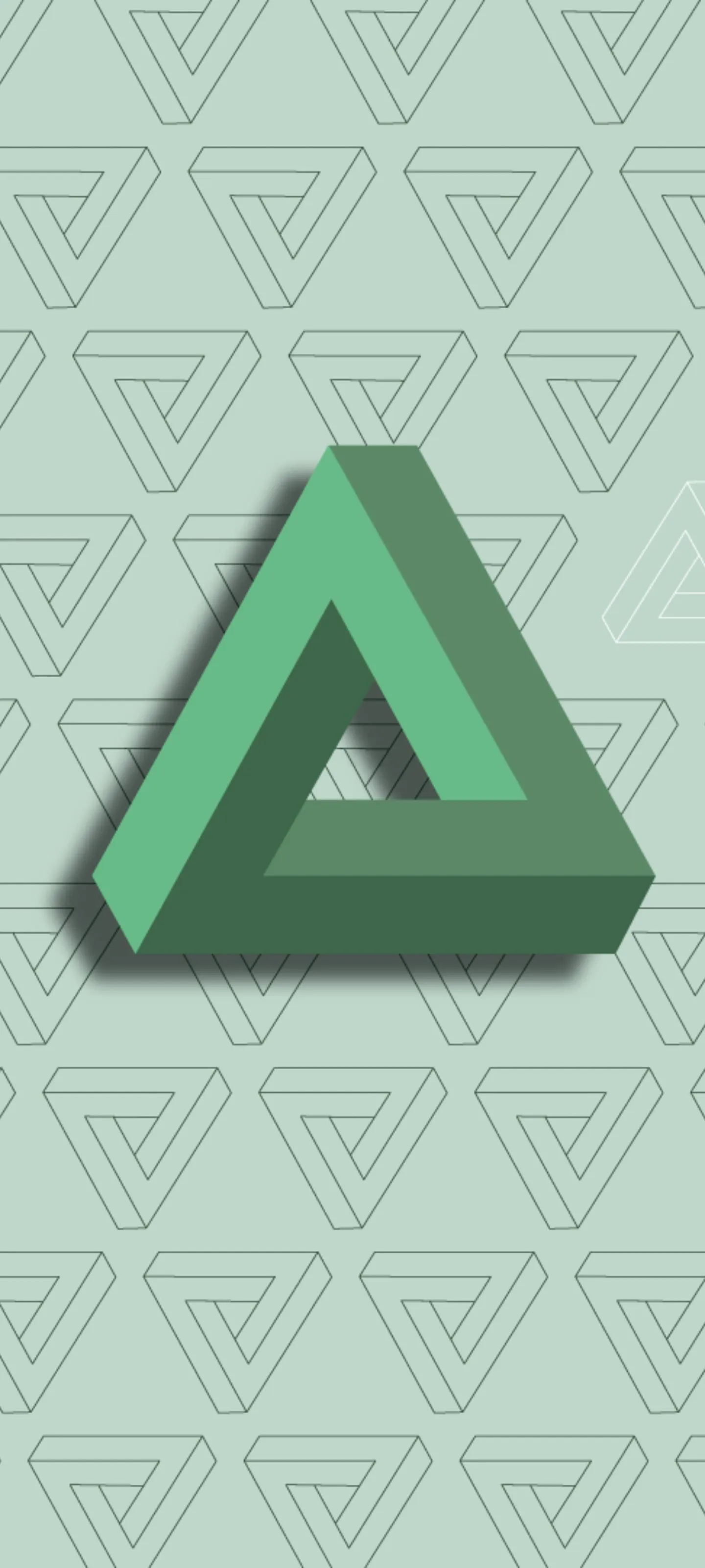 Geometric Triangle Logo Pattern Green Design Wallpaper